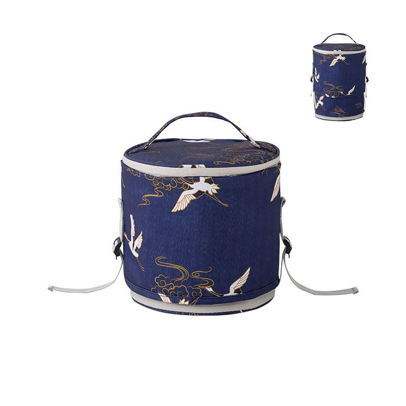 Sac isotherme repas rond en polyester, sept coloris