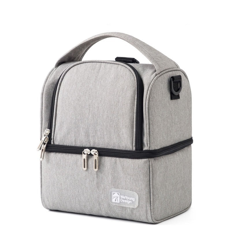 Sac isotherme repas à deux compartiments en polyester, petit format