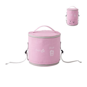 Sac isotherme repas rond en polyester, sept coloris