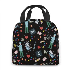Sac isotherme repas dentiste kawaii, sept modèles illustrés
