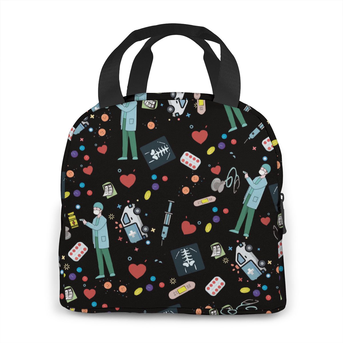 Sac isotherme repas dentiste kawaii, sept modèles illustrés