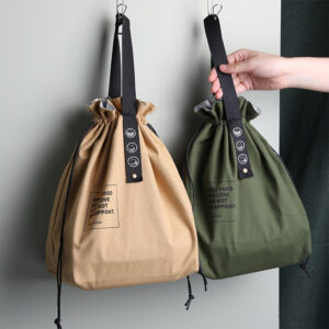 Sac à lunch chic en toile, format sac à dos avec poche avant