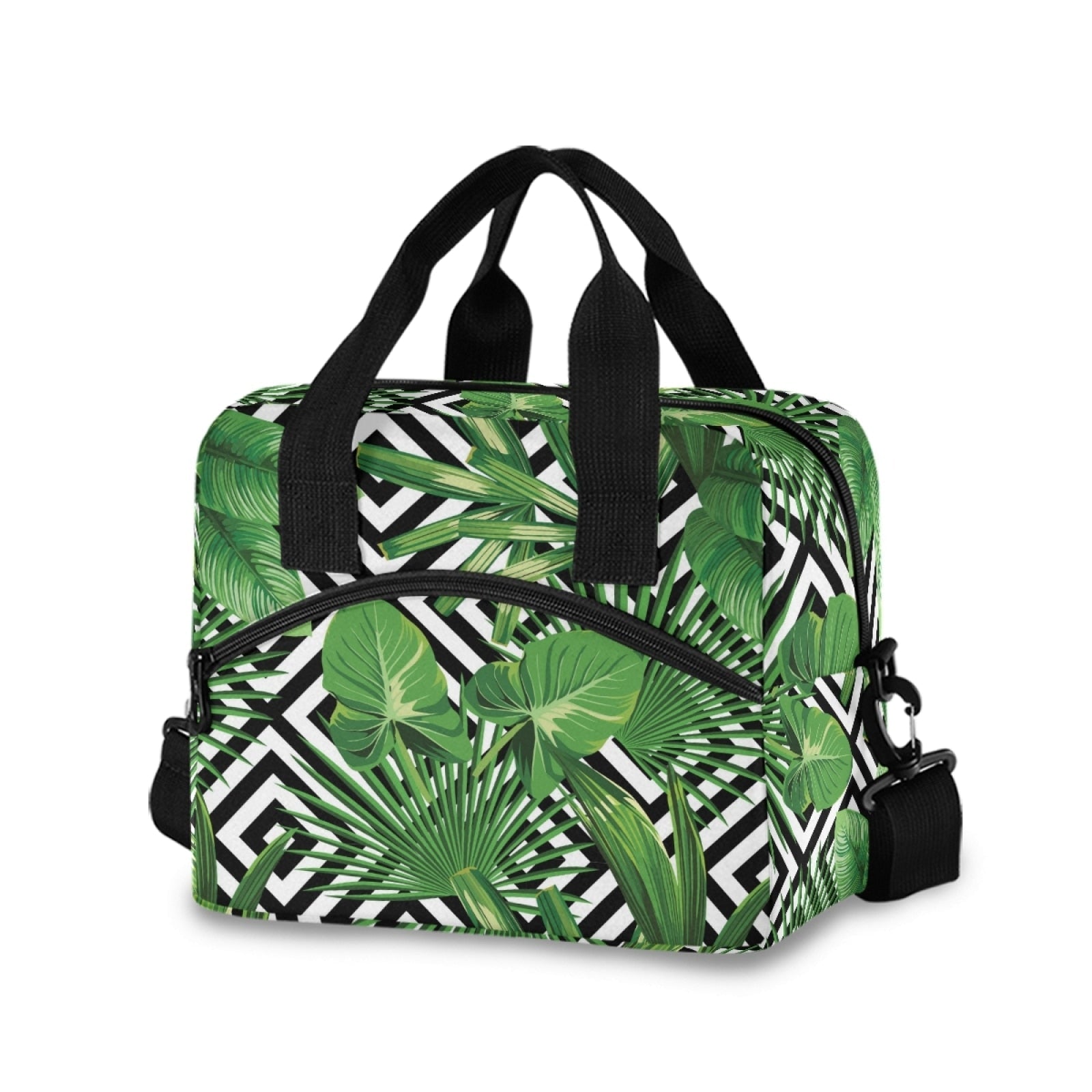 Sac isotherme repas Tropical à base rigide, neuf motifs