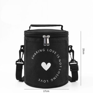 Sac à lunch isotherme cylindrique en polyester, quatre coloris