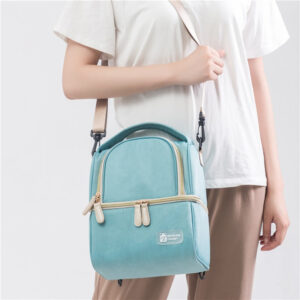 Sac isotherme repas à deux compartiments en polyester, petit format