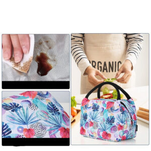 Sac à main isotherme pour femme fleuri en nylon 600D