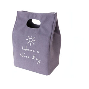 Sac repas isotherme en toile, quatre coloris, 21,5 × 12 × 28 cm