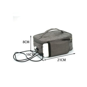 Sac isotherme repas noir avec port USB, doublure PVC