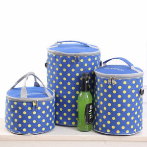 Sac repas isotherme cylindre en polyester, trois tailles