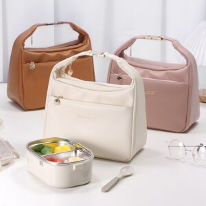 Sac isotherme repas d'allure cuir, trois coloris