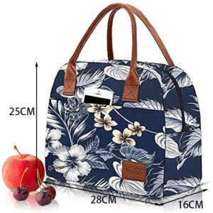 Sac à lunch fleuri Chic en nylon résistant à l'eau