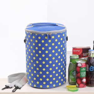 Sac repas isotherme cylindre en polyester, trois tailles