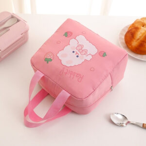 Sac à repas isotherme cartoon en nylon, quatre coloris