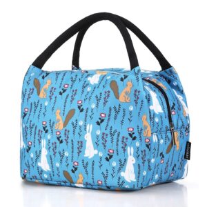 Sac à lunch pour enfant lapin, nylon et polyester, poche avant