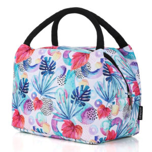 Sac à main isotherme pour femme fleuri en nylon 600D