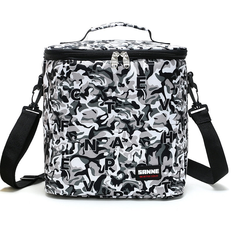 Sac isotherme repas 10 L en Oxford à sangle réglable, sept styles
