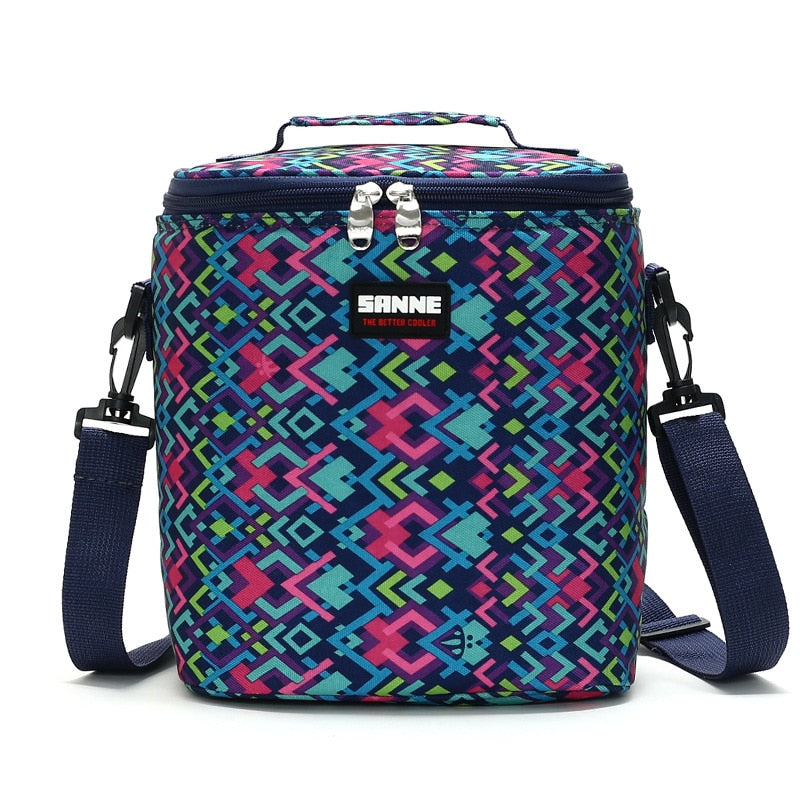 Sac à repas isotherme 7 L en nylon, huit styles au choix
