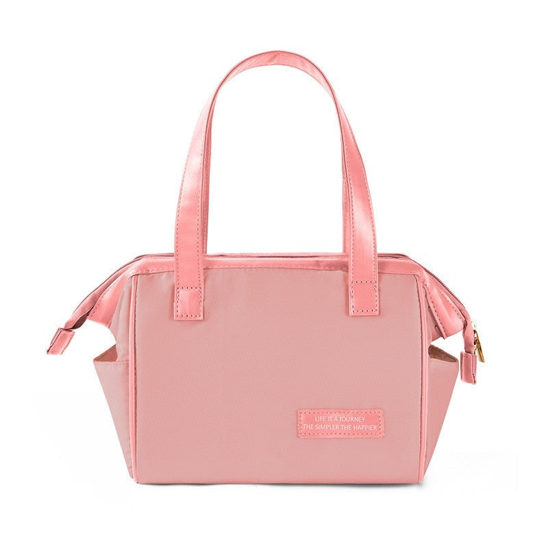 Sac isotherme lunch pour femme au style classe, noir ou kaki