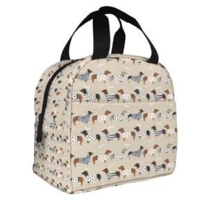 Sac isotherme repas Chien Teckel à bretelles, pour enfant
