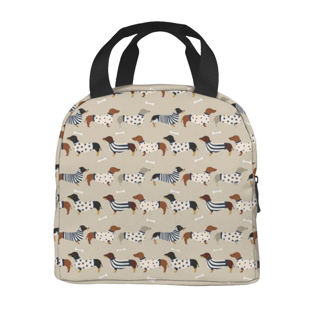 Sac isotherme repas Chien Teckel à bretelles, pour enfant