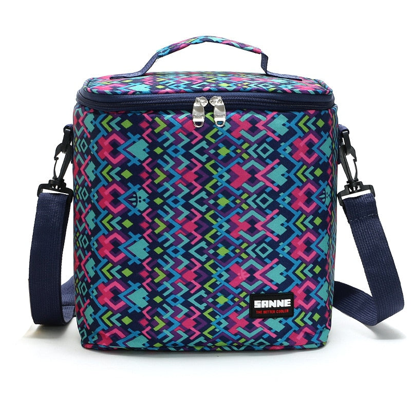 Sac isotherme repas 10 L en Oxford à sangle réglable, sept styles