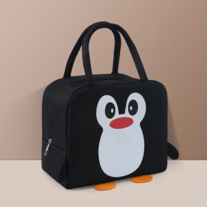 Sac isotherme repas Pingouin, poche avant, doublure amovible