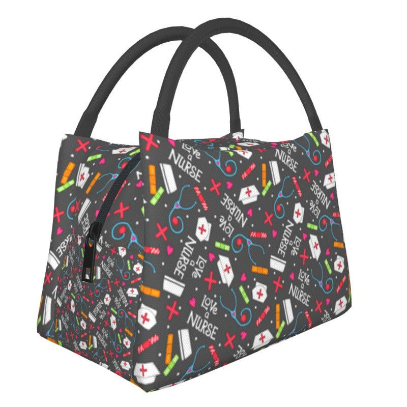 Sac à lunch infirmier en polyester 600D, bandoulière réglable