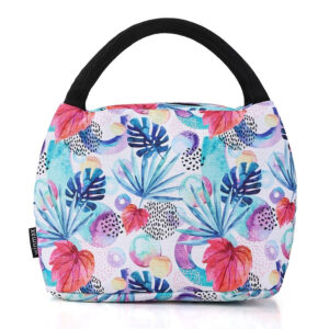 Sac à main isotherme pour femme fleuri en nylon 600D