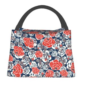 Sac repas isotherme à imprimé floral pour femme