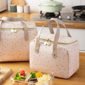 Sac à lunch isotherme pour bento, styles Neige et Chat