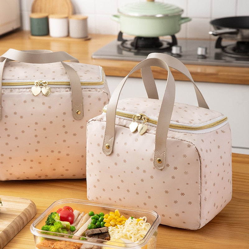 Sac à lunch isotherme pour bento, styles Neige et Chat
