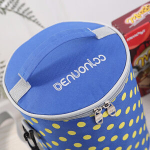 Sac repas isotherme cylindre en polyester, trois tailles