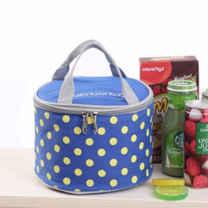 Sac repas isotherme cylindre en polyester, trois tailles