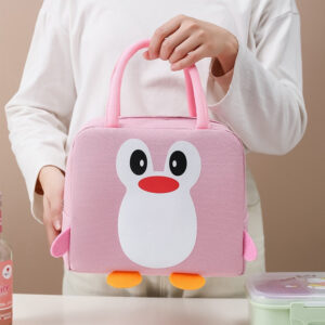 Sac isotherme repas Pingouin, poche avant, doublure amovible