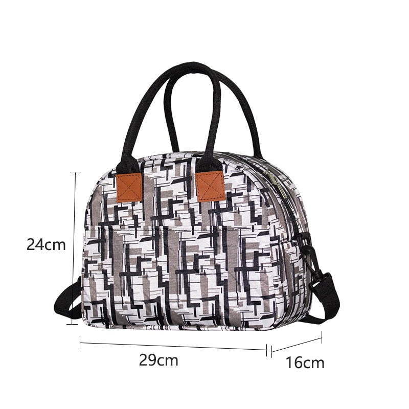Sac à lunch fleuri, dix styles, doublure intérieure amovible