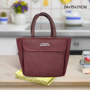 Sac à main pour repas Chic en polyester, poches et zips