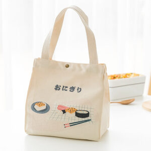Sac à lunch en toile, deux tailles et quatre coloris
