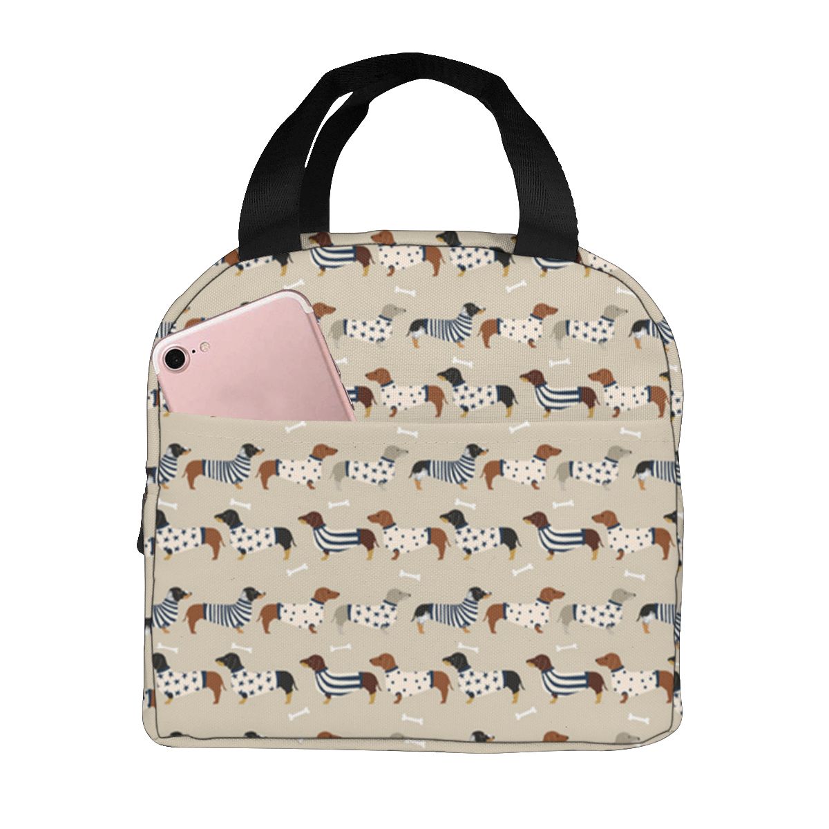 Sac isotherme repas Chien Teckel à bretelles, pour enfant