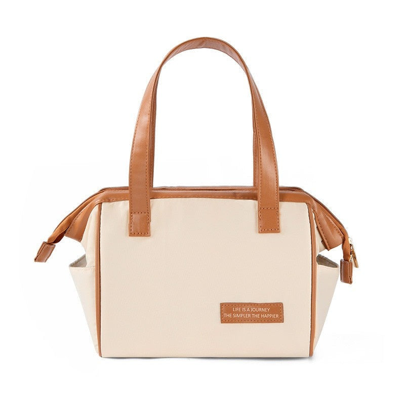Sac isotherme lunch pour femme au style classe, noir ou kaki