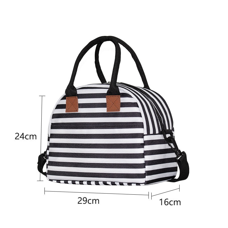 Sac à lunch fleuri, dix styles, doublure intérieure amovible
