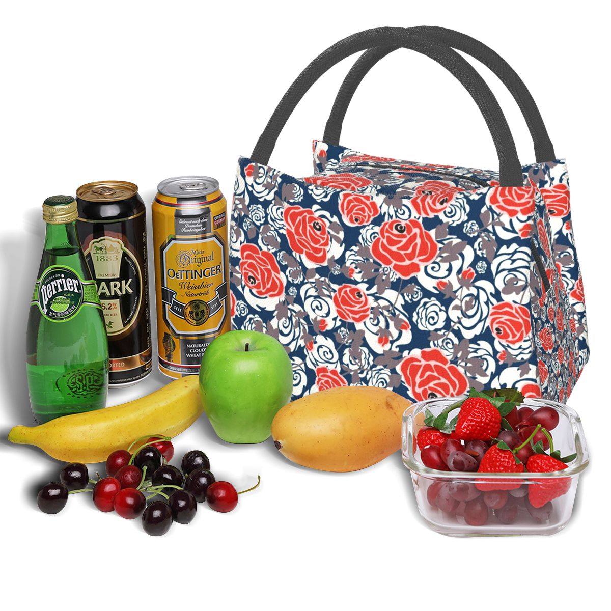Sac repas isotherme à imprimé floral pour femme