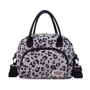 Sac isotherme repas motif léopard, doublure PVC, 30 × 18 × 24 cm
