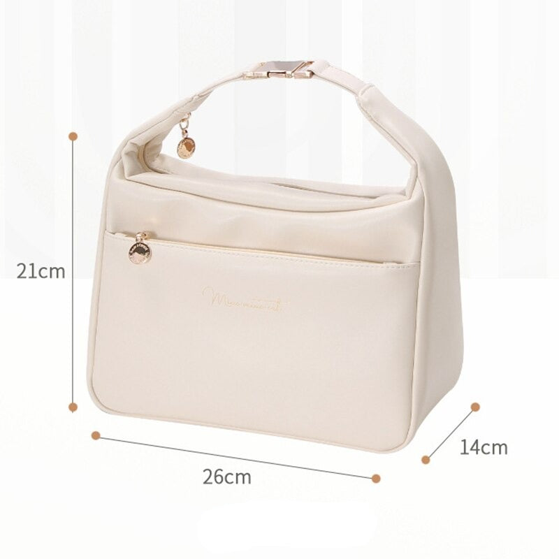 Sac isotherme repas d'allure cuir, trois coloris