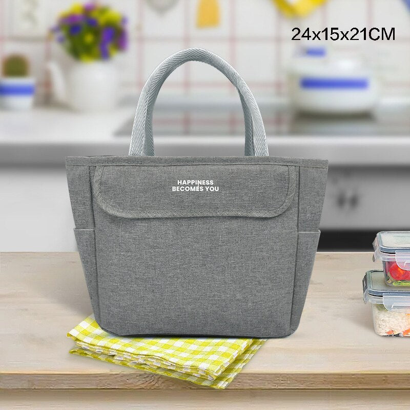Sac à main pour repas Chic en polyester, poches et zips