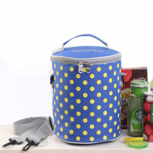 Sac repas isotherme cylindre en polyester, trois tailles