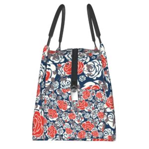 Sac repas isotherme à imprimé floral pour femme