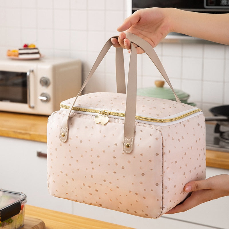 Sac à lunch isotherme pour bento, styles Neige et Chat