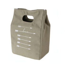 Sac repas isotherme en toile, quatre coloris, 21,5 × 12 × 28 cm