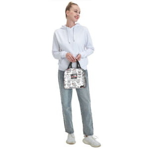 Sac isotherme repas motif blouse médicale, tissu résistant à l'eau