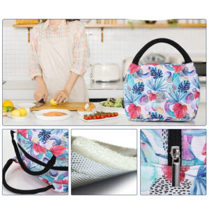 Sac à main isotherme pour femme fleuri en nylon 600D